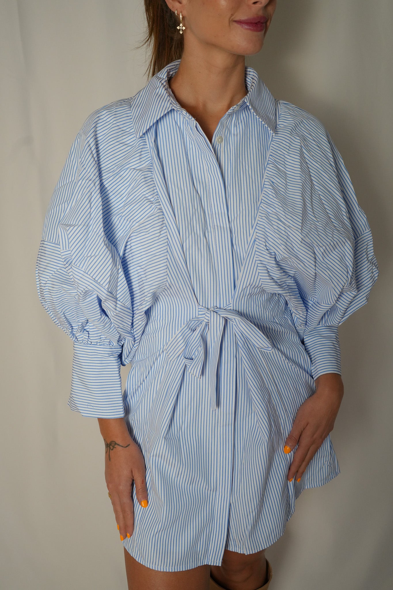 Afternoon At The Plaza Dress (Striped)