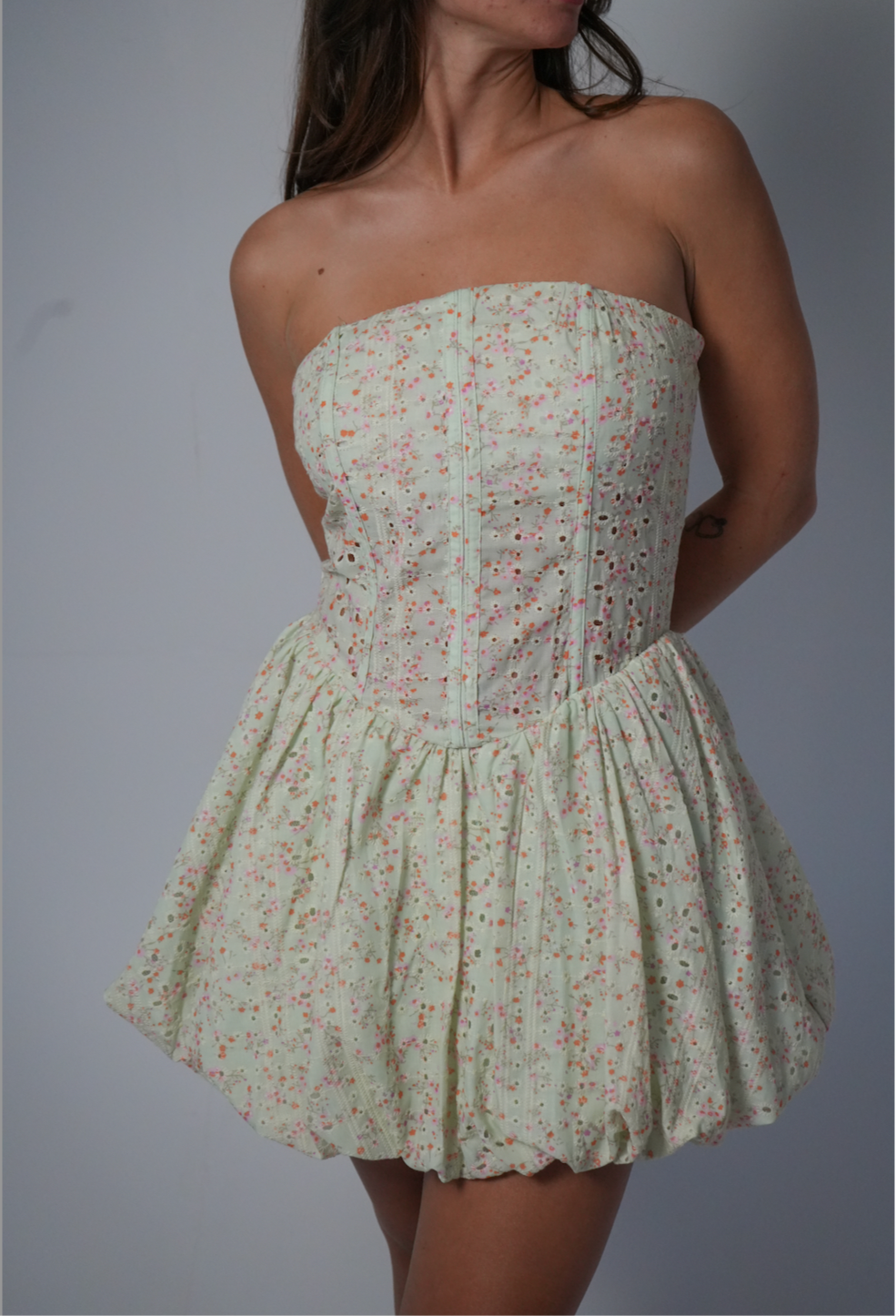 Sunday Brunch Mini Dress (Sage)
