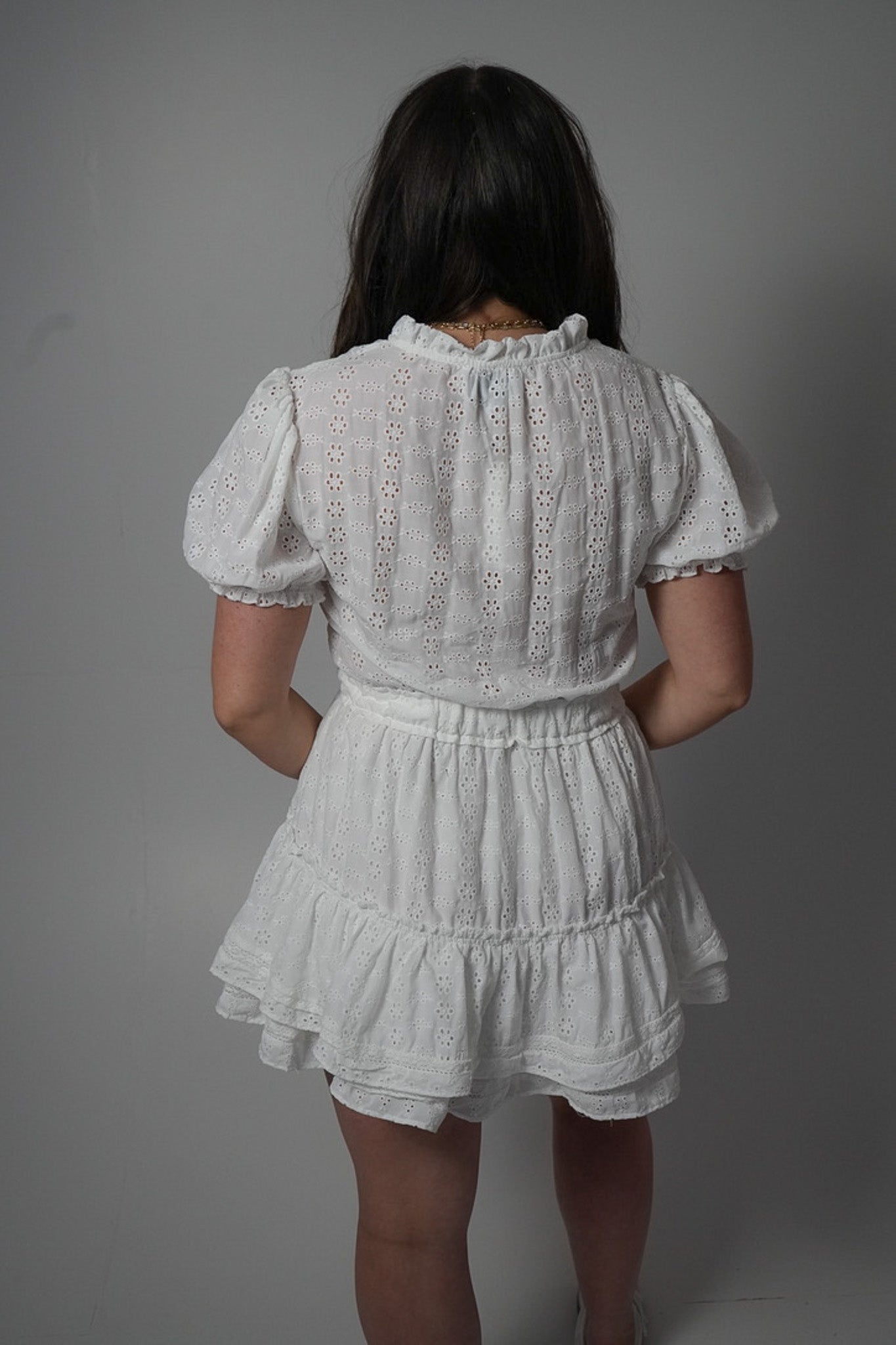 First Bloom Mini Dress (White)