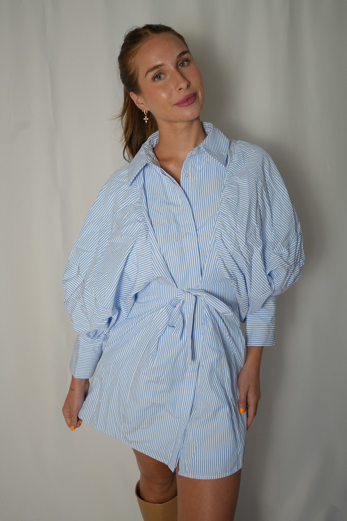 Afternoon At The Plaza Dress (Striped)