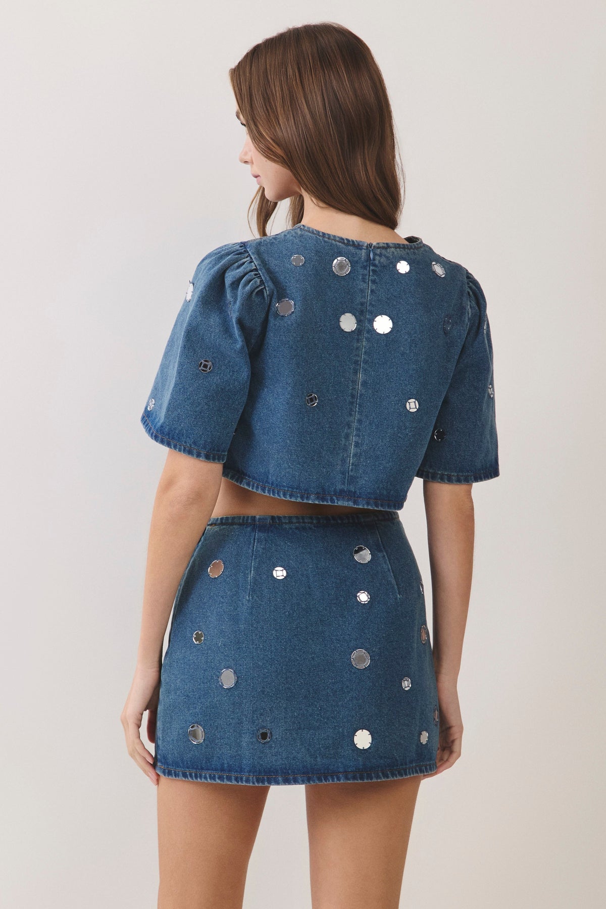 Mirrorball Denim Top