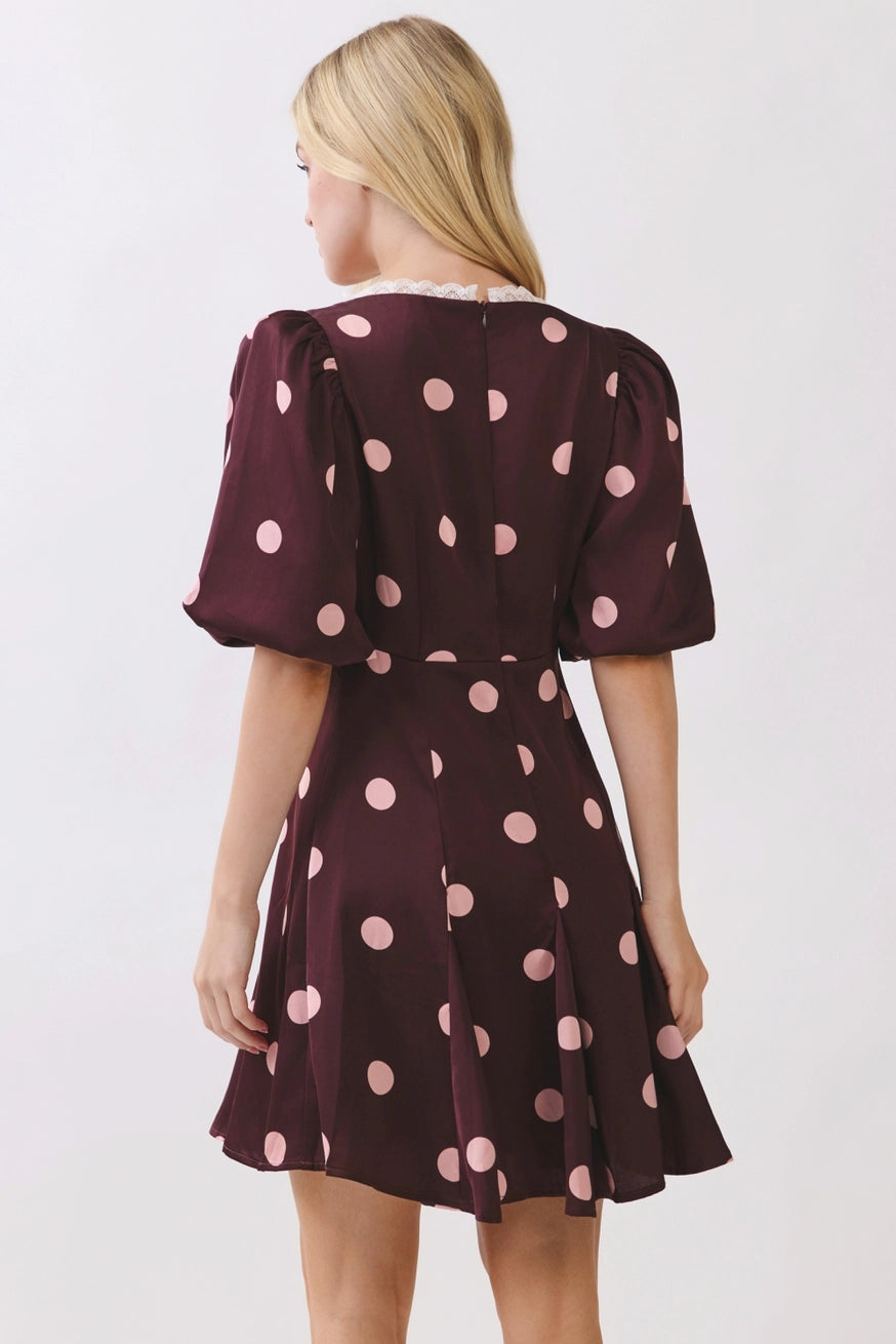 Cherry Mocha Mini Dress