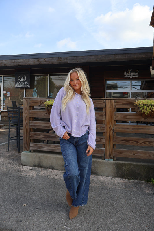 Color Me Cozy Cardigan (Lavender)