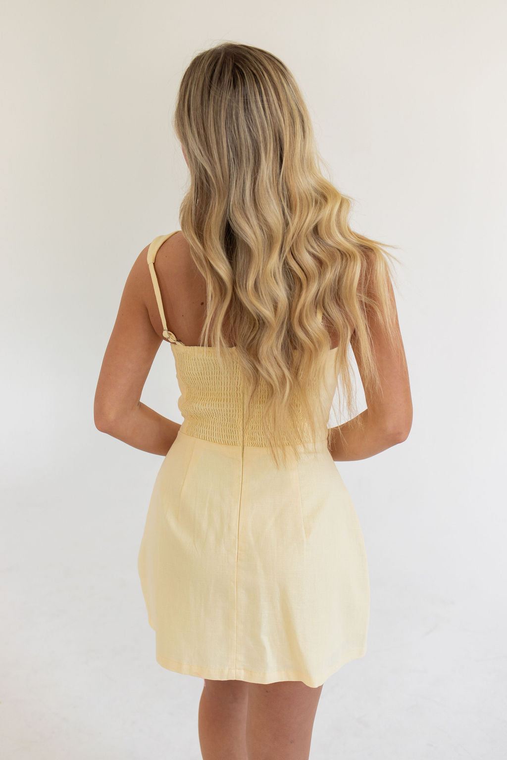 Coastline Cutie Mini Dress (Yellow)