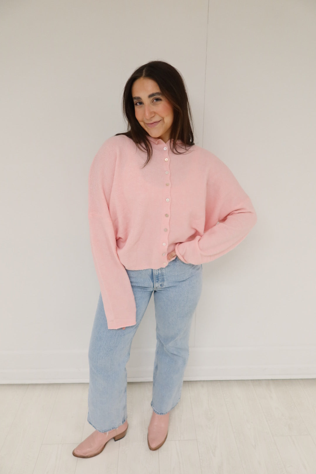 Color Me Cozy Cardigan (Pink)