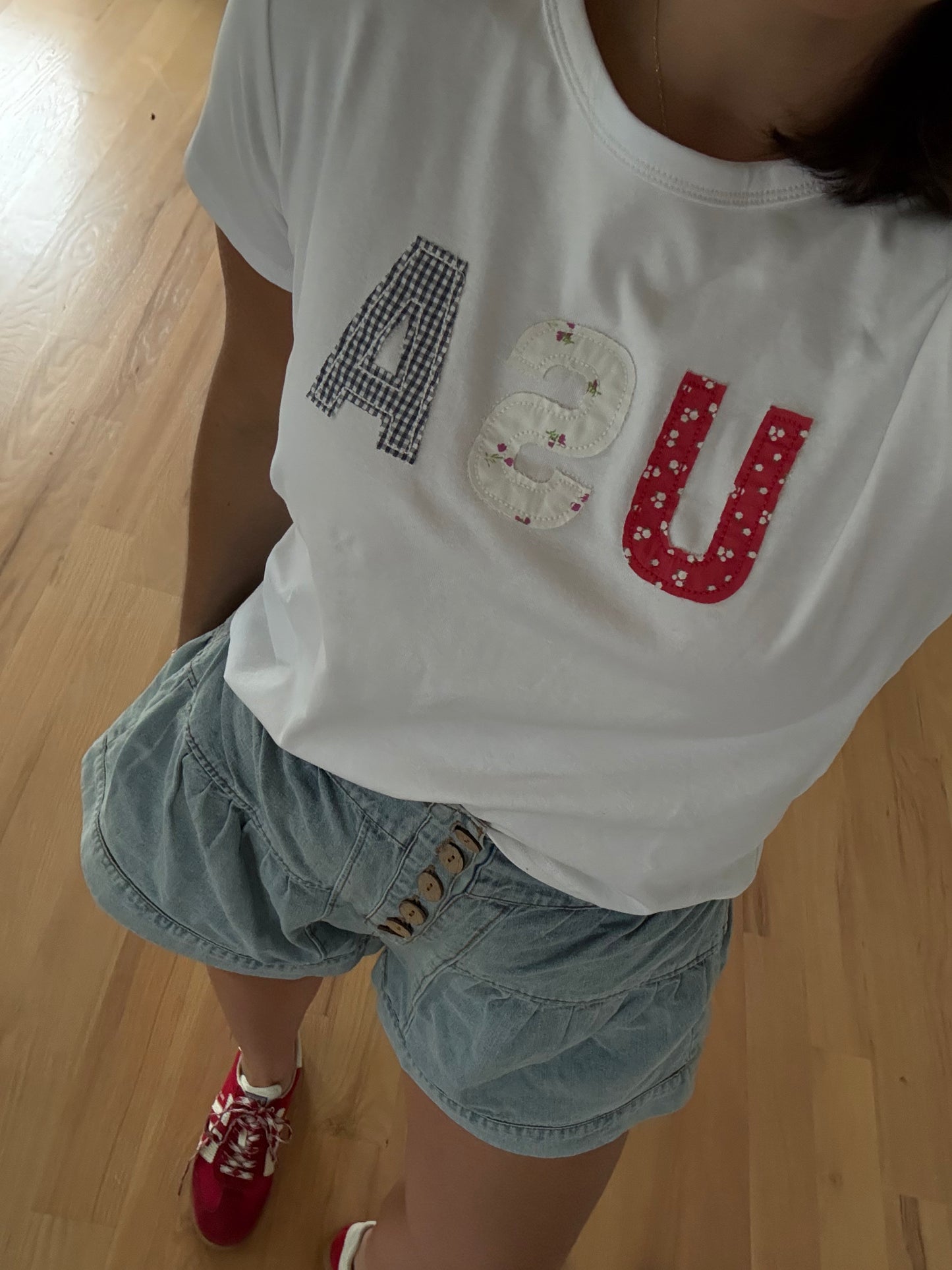 USA Patchwork Baby Tee