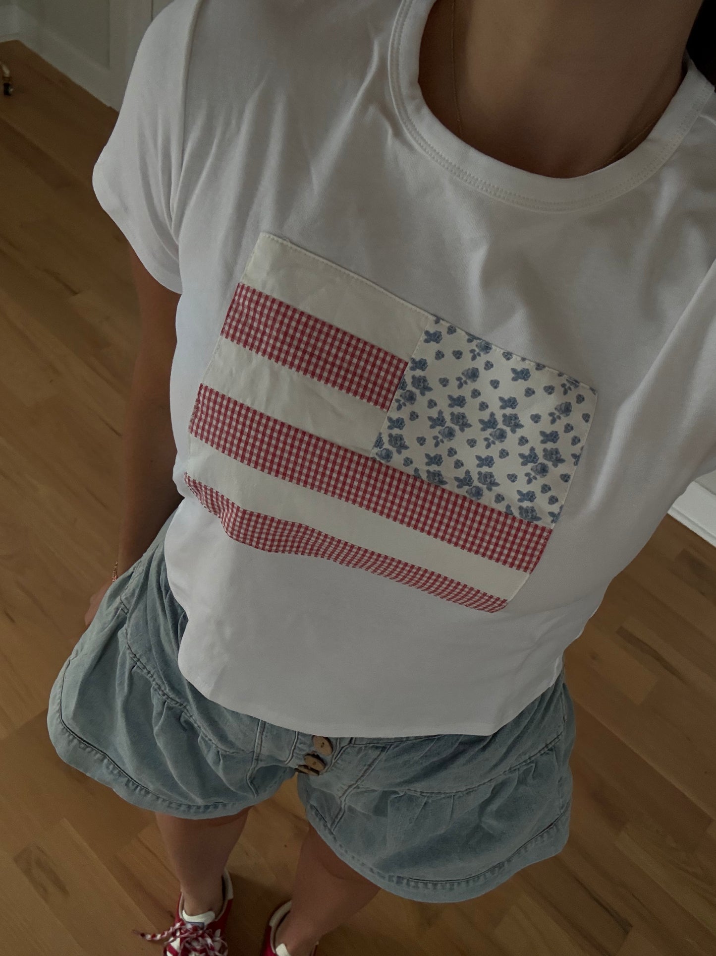 Flag Patchwork Baby Tee