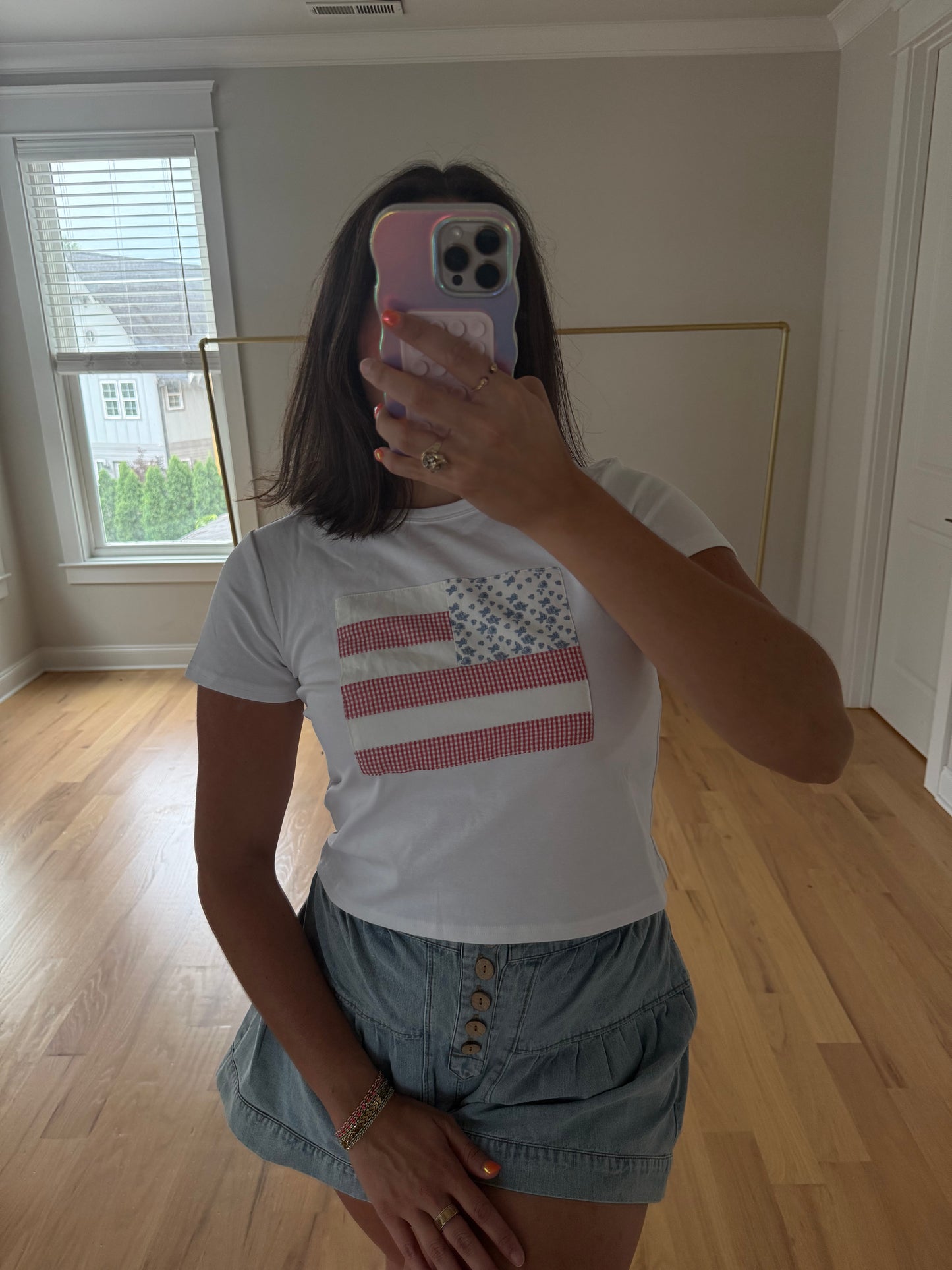 Flag Patchwork Baby Tee