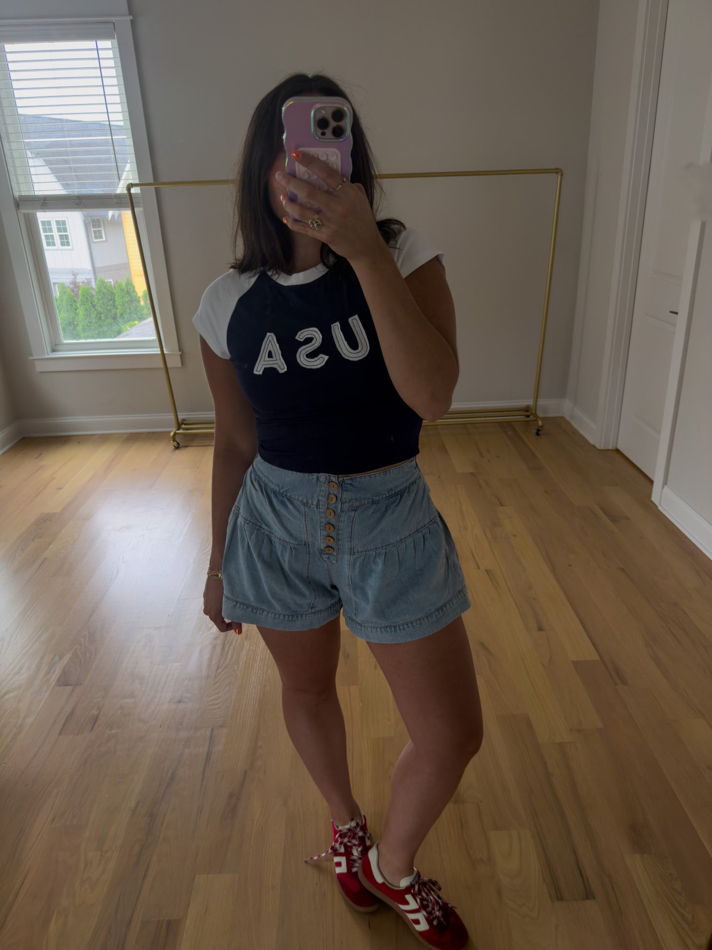 USA Baby Tee (Navy)