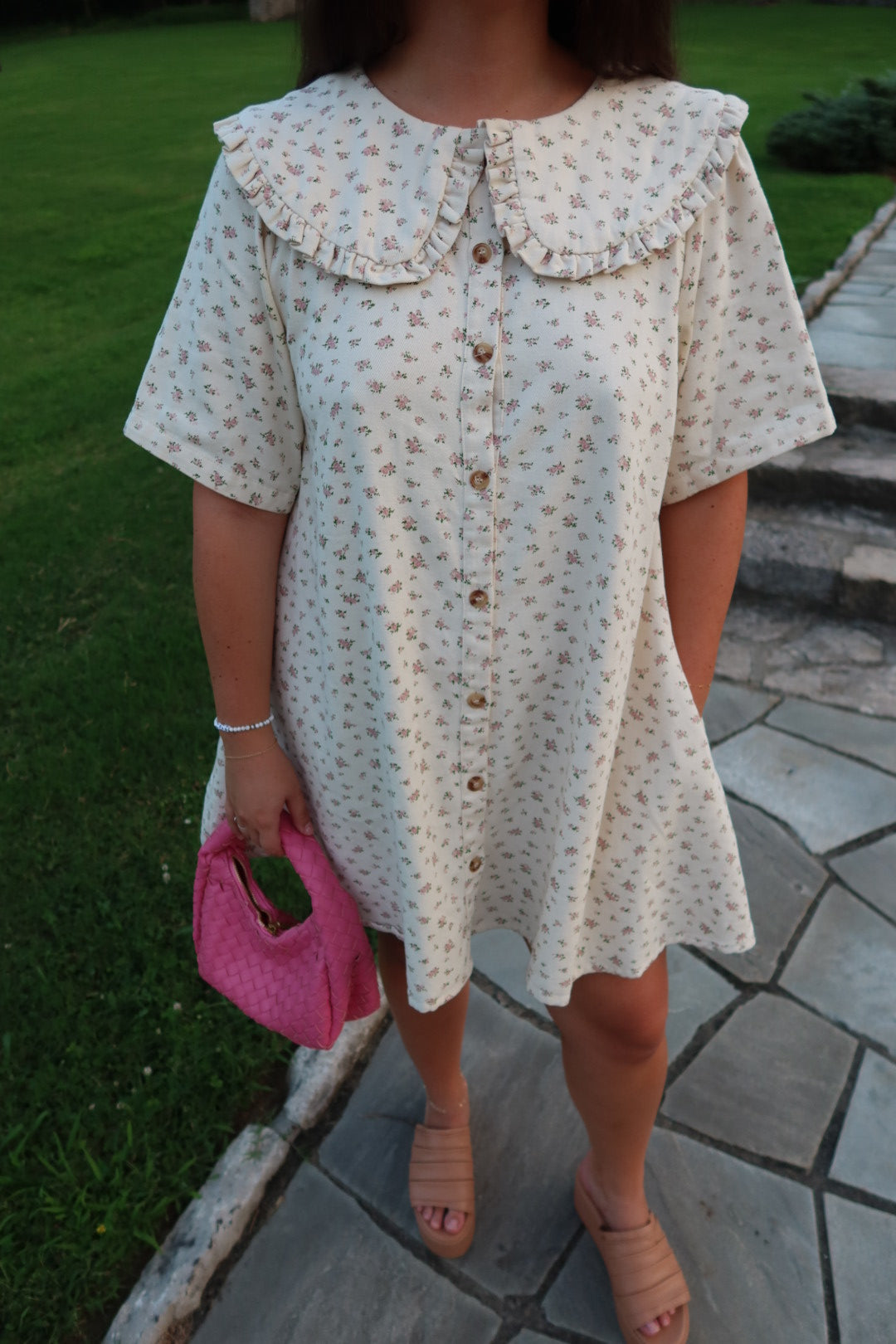 Vintage Blossom Mini Dress