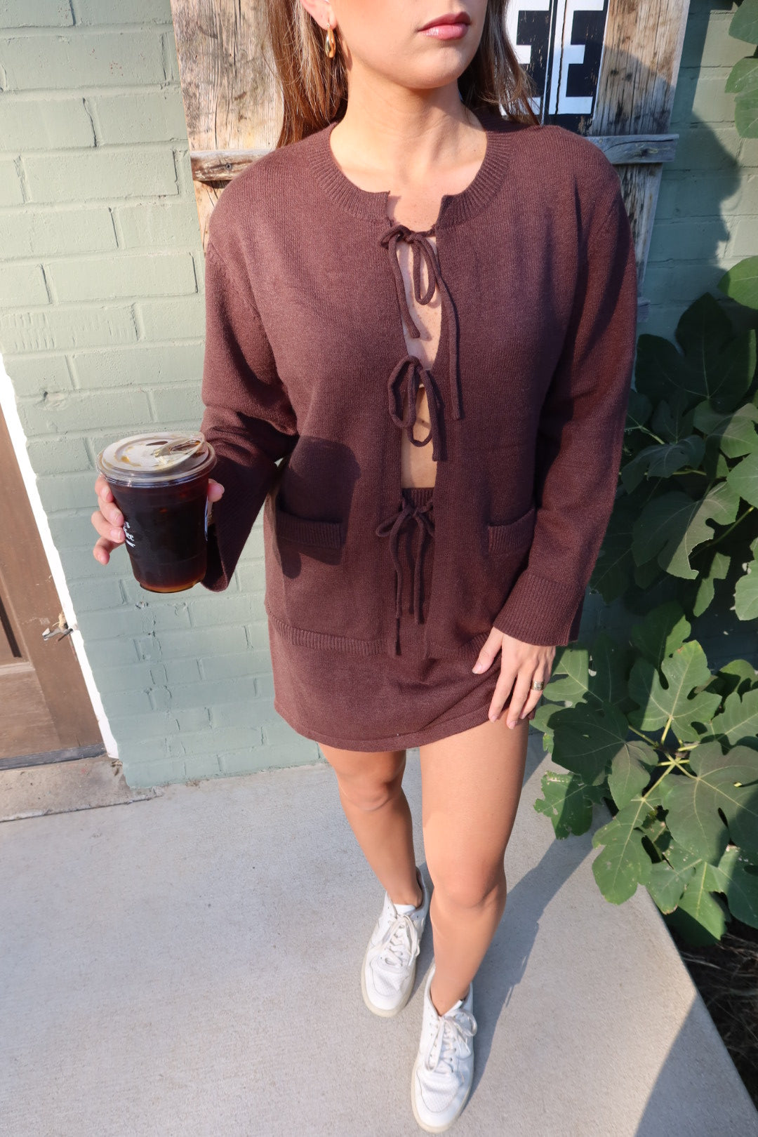 Cocoa Bow Cardigan