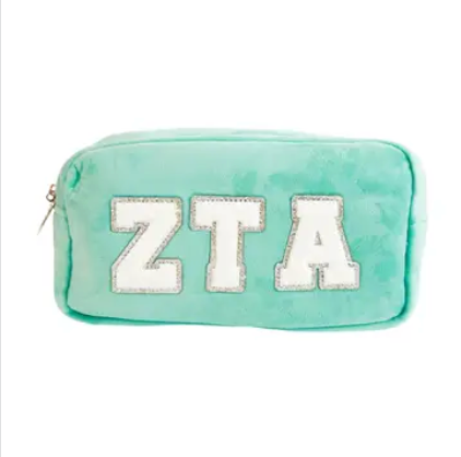ZETA Chenille Sorority Cosmetic Bag