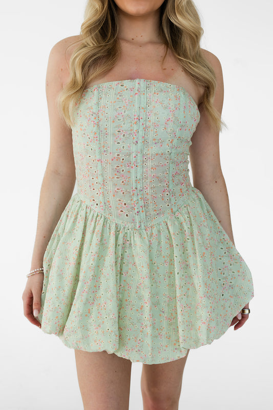 Sunday Brunch Mini Dress (Sage)