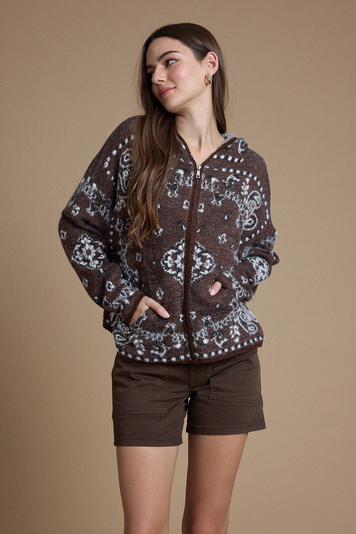 Outlaw Zip Up (Brown)