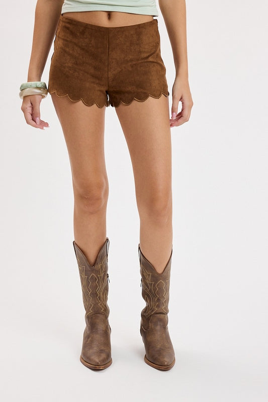 Giddy Up Girl Shorts (Camel)
