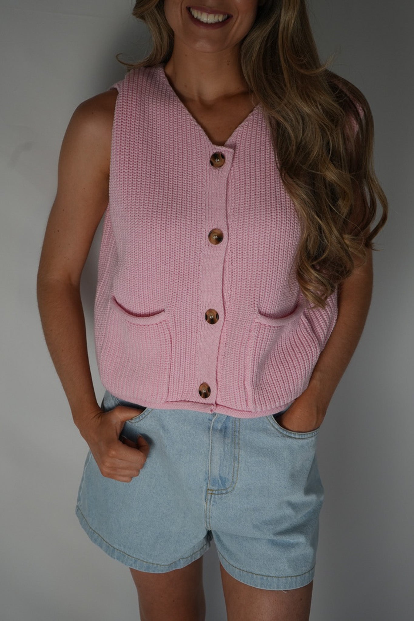 Meadow Mornings Vest (Pink)