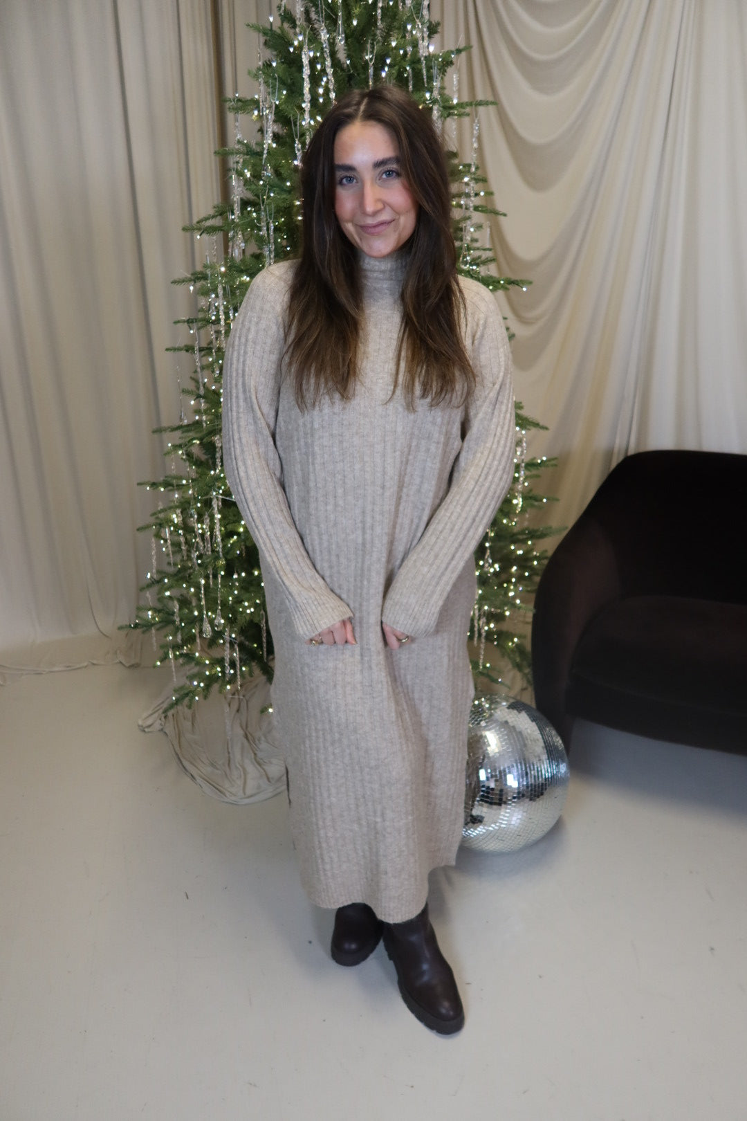 Fireside Glow Sweater Dress