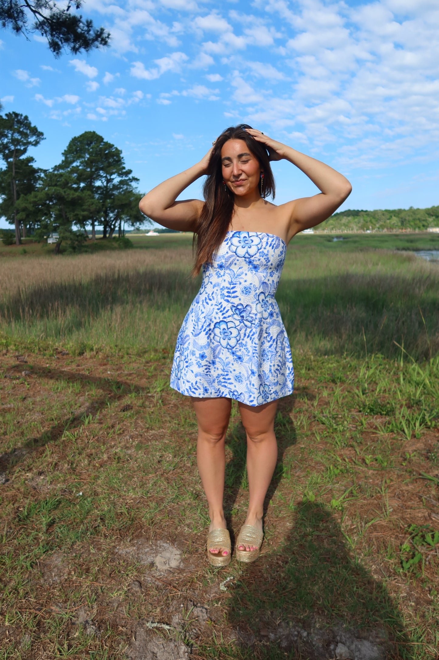 Mediterranean Muse Mini Dress
