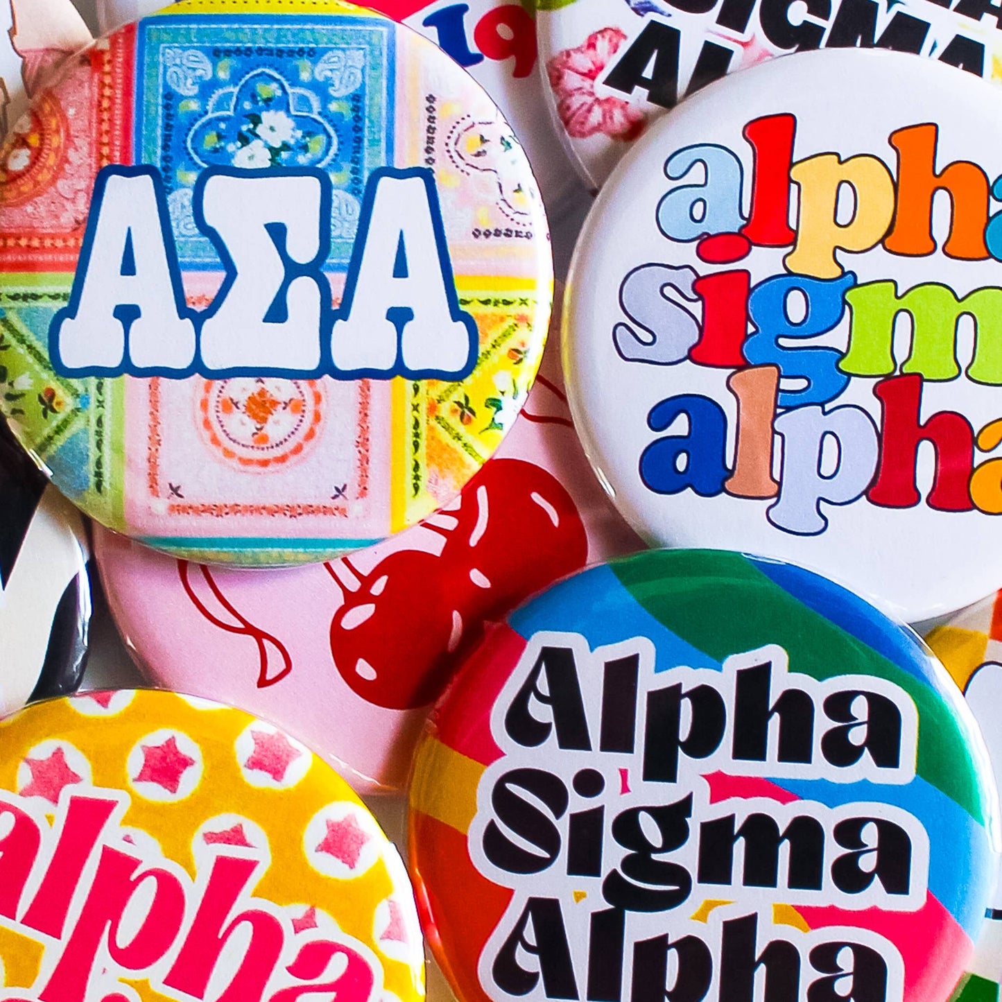 ALPHA PHI Assorted Buttons