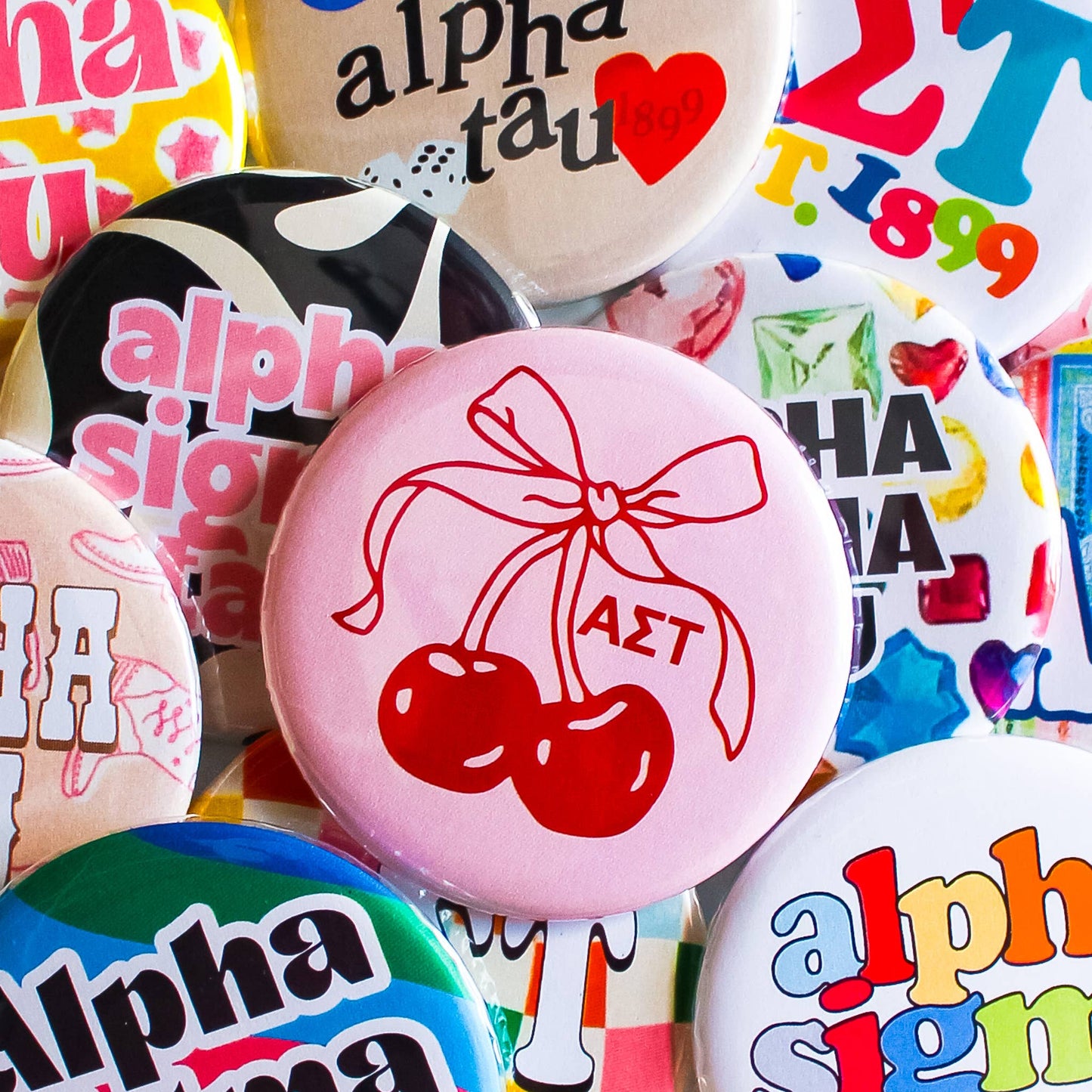 ALPHA PHI Assorted Buttons