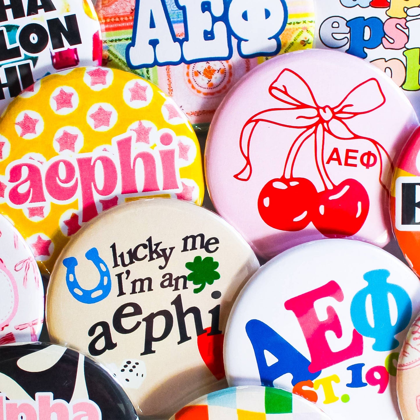 ALPHA PHI Assorted Buttons