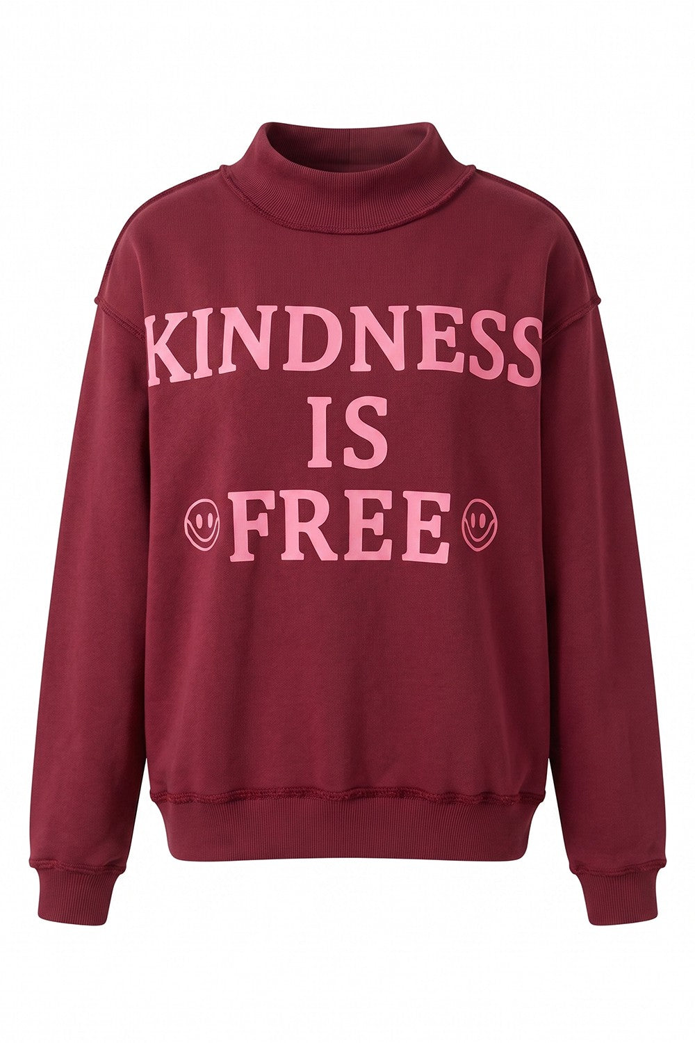 Kindness is Free Mockneck (Burgundy)