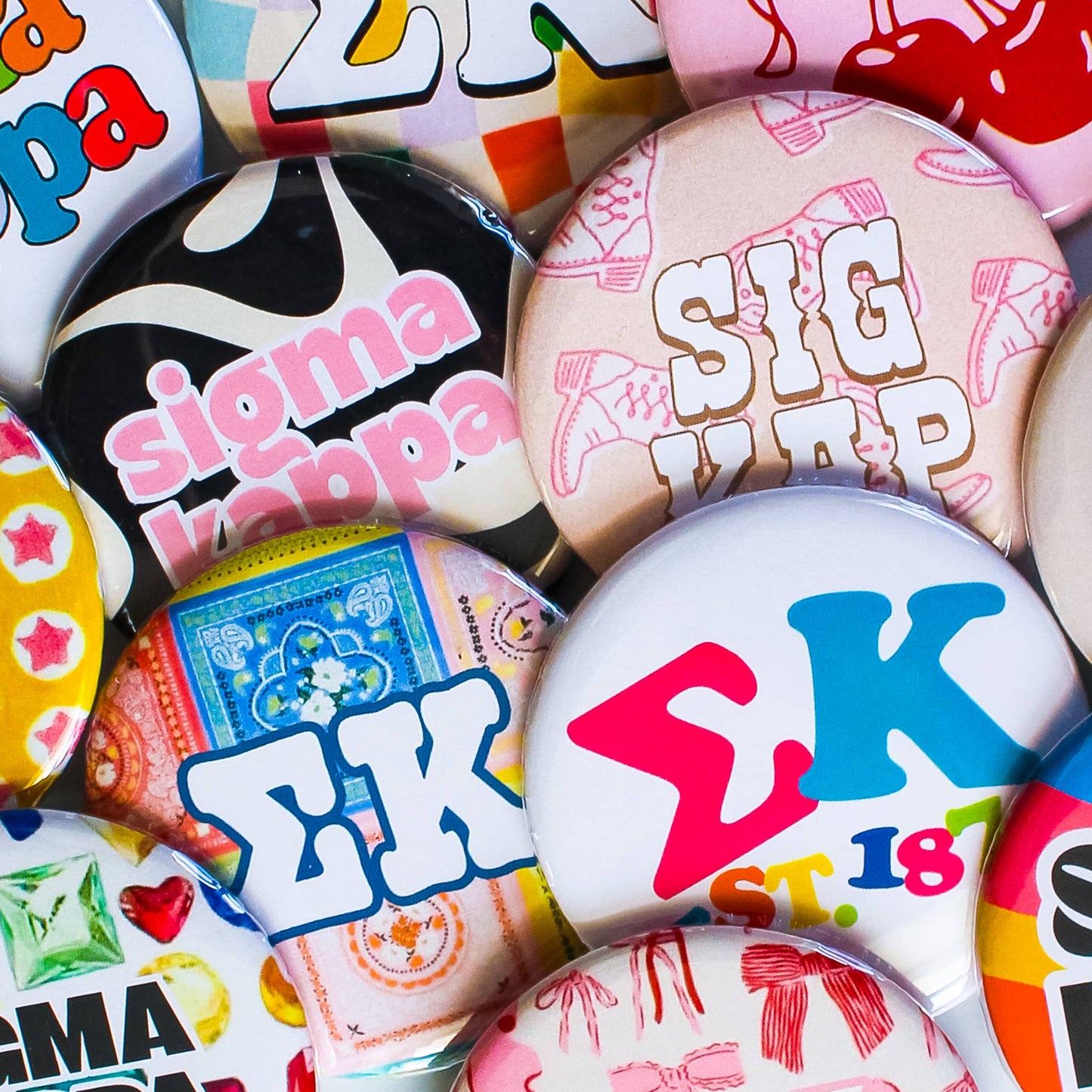 ALPHA PHI Assorted Buttons