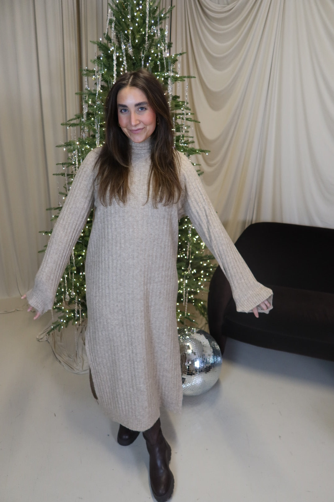 Fireside Glow Sweater Dress