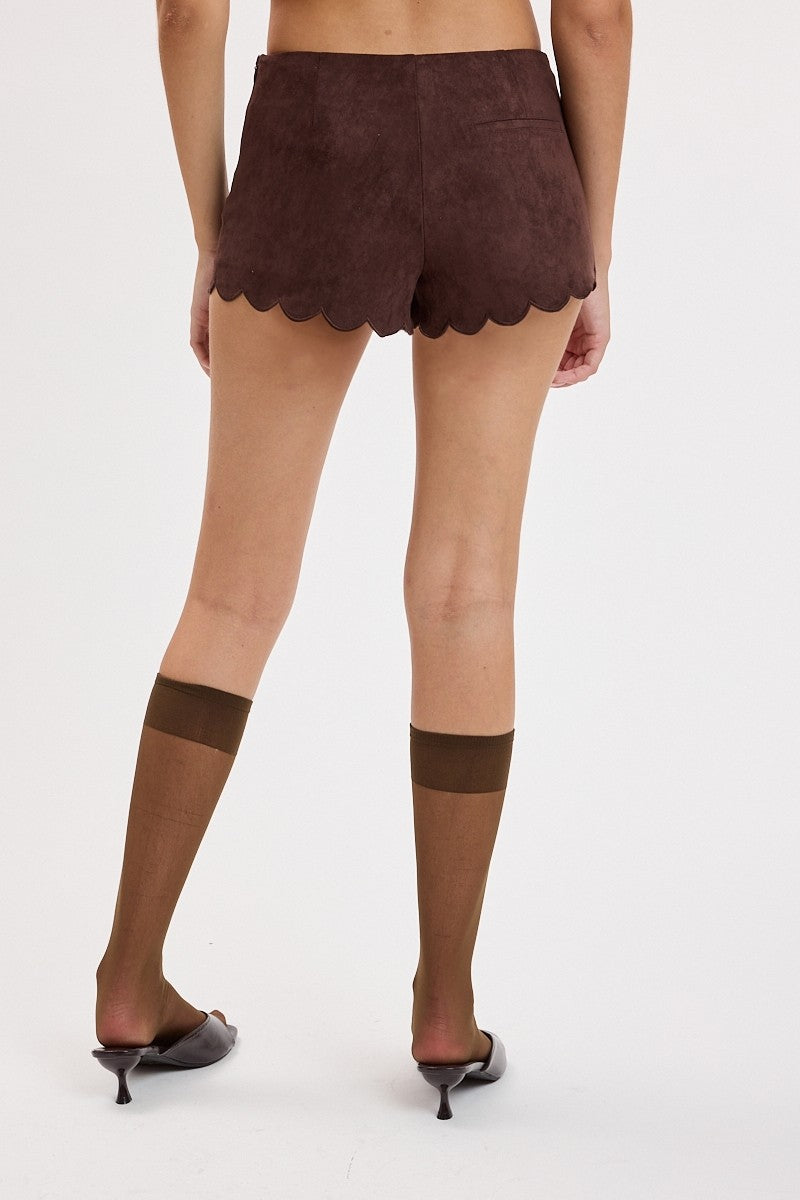 Giddy Up Girl Shorts (Brown)