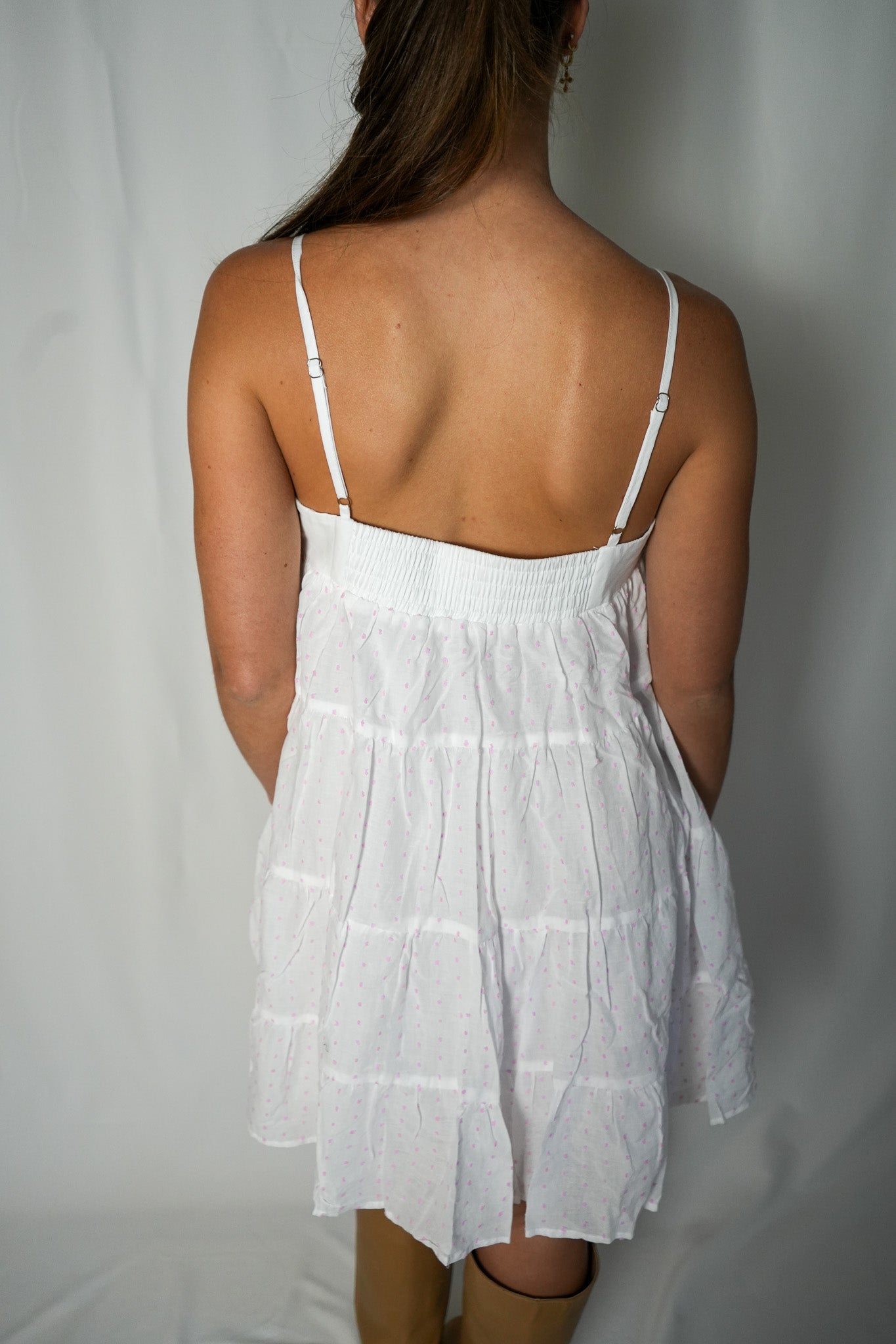 Dotted Daisy Dress (Pink)