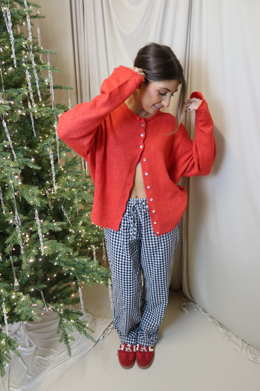 Color Me Cozy Cardigan (Red)