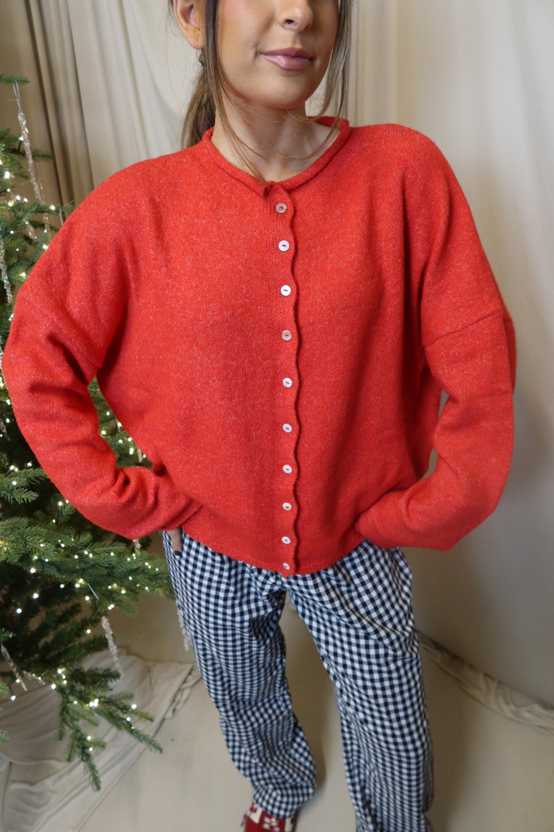 Color Me Cozy Cardigan (Red)