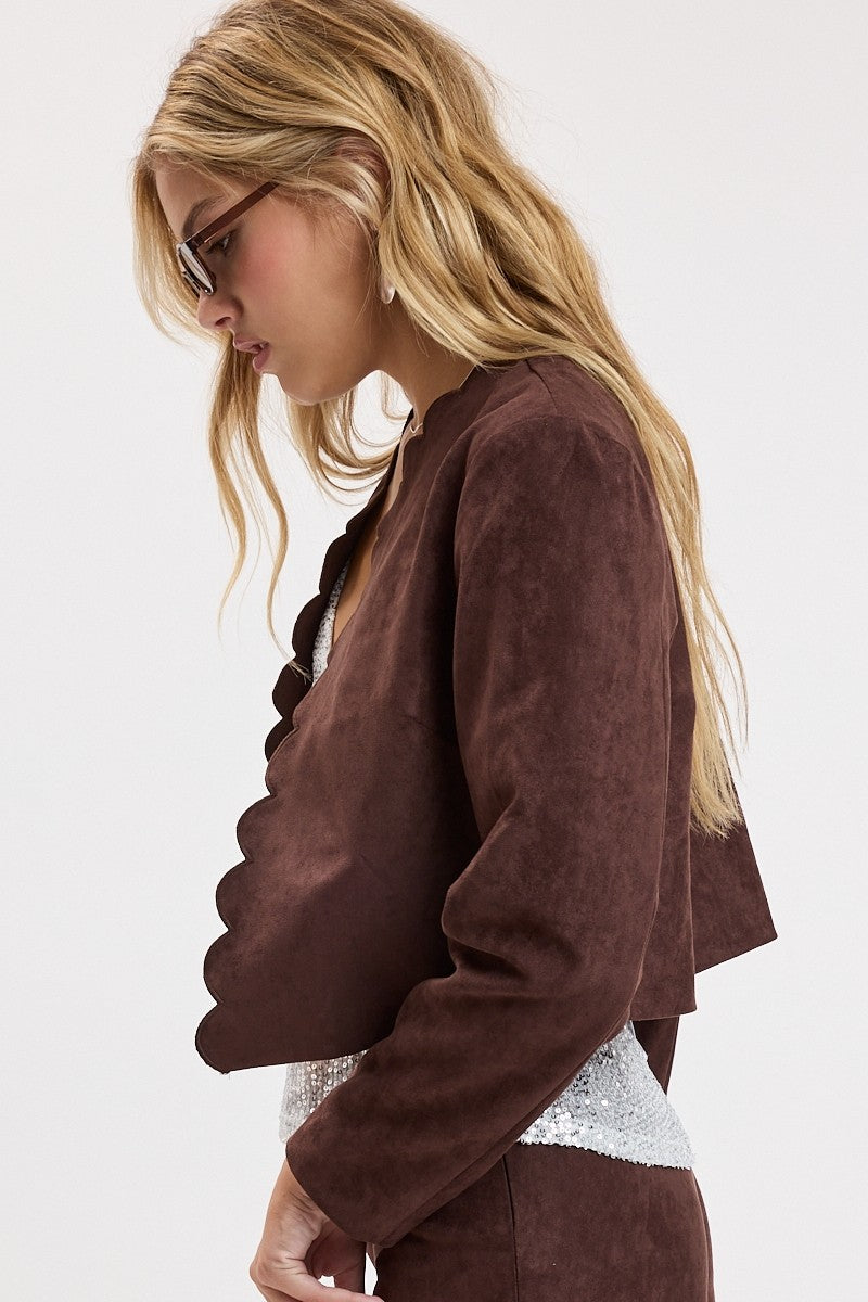 Giddy Up Girl Jacket (Brown)