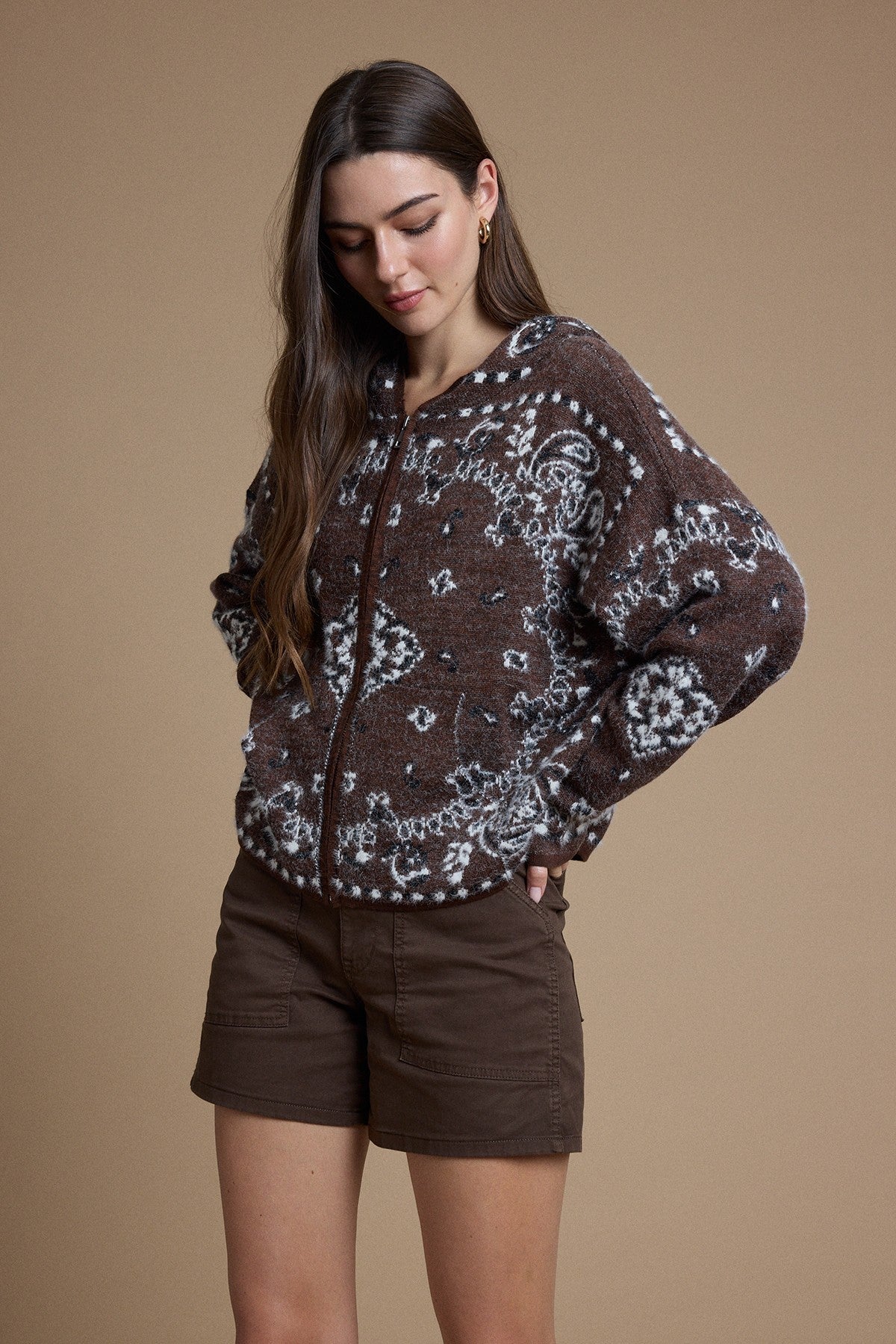 Outlaw Zip Up (Brown)