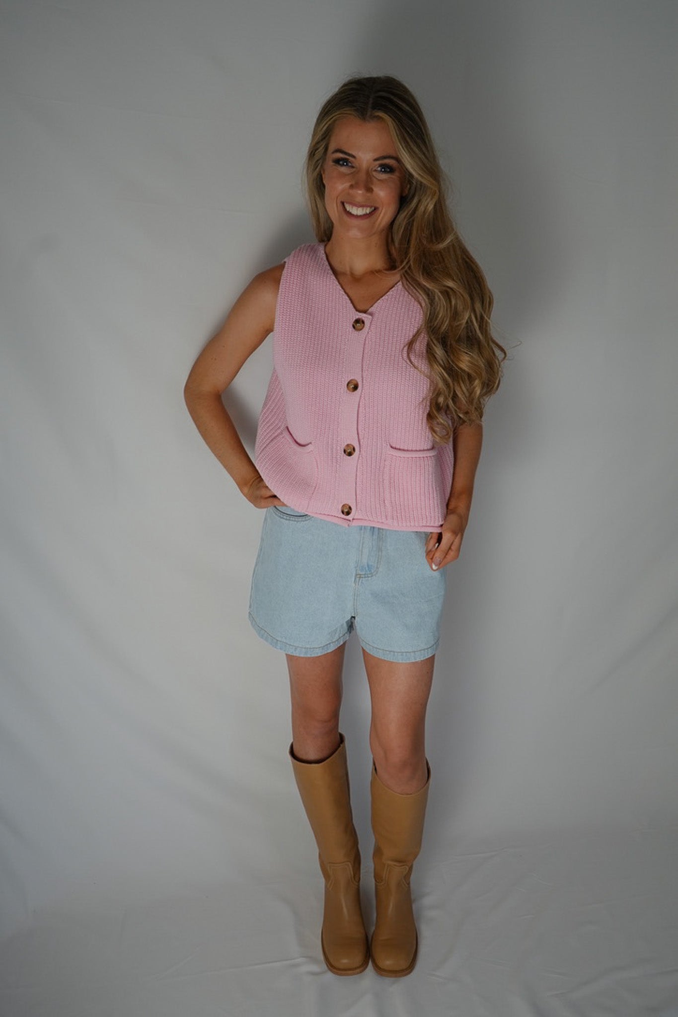 Meadow Mornings Vest (Pink)