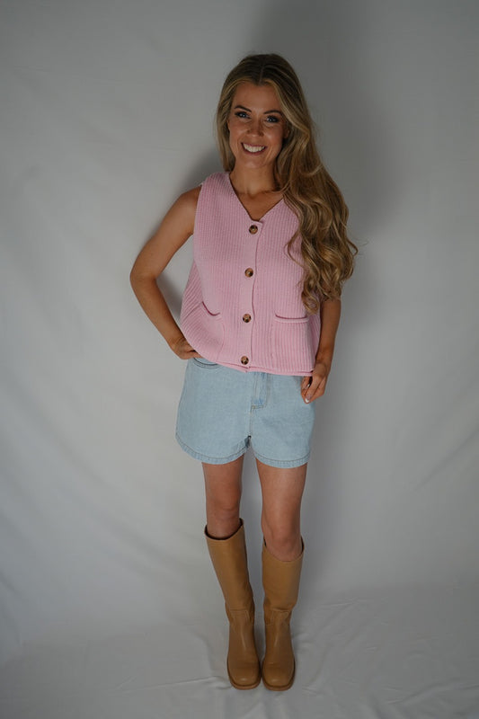 Meadow Mornings Vest (Pink)