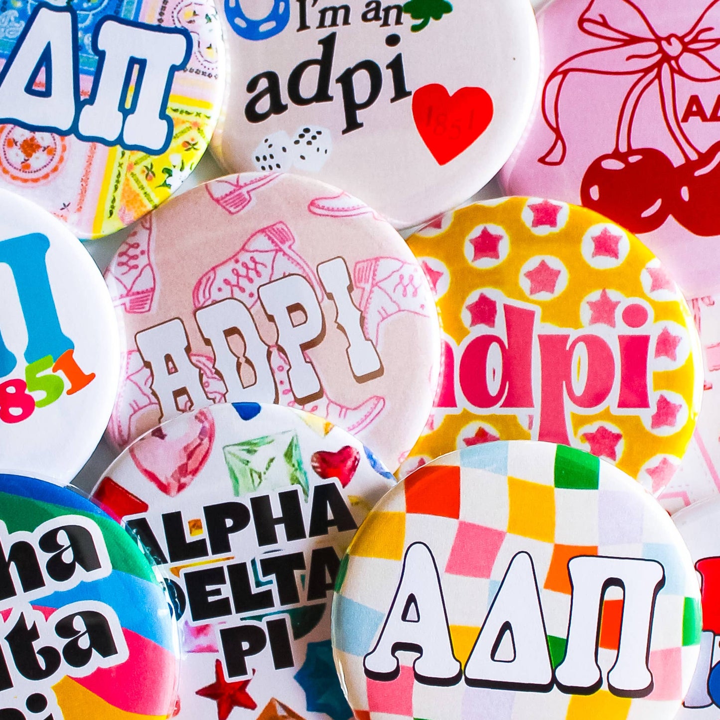 ALPHA PHI Assorted Buttons