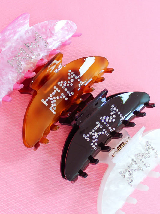 It Girl Sorority Rhinestone Hair Claw Clip: Pink / SIGMA KAPPA