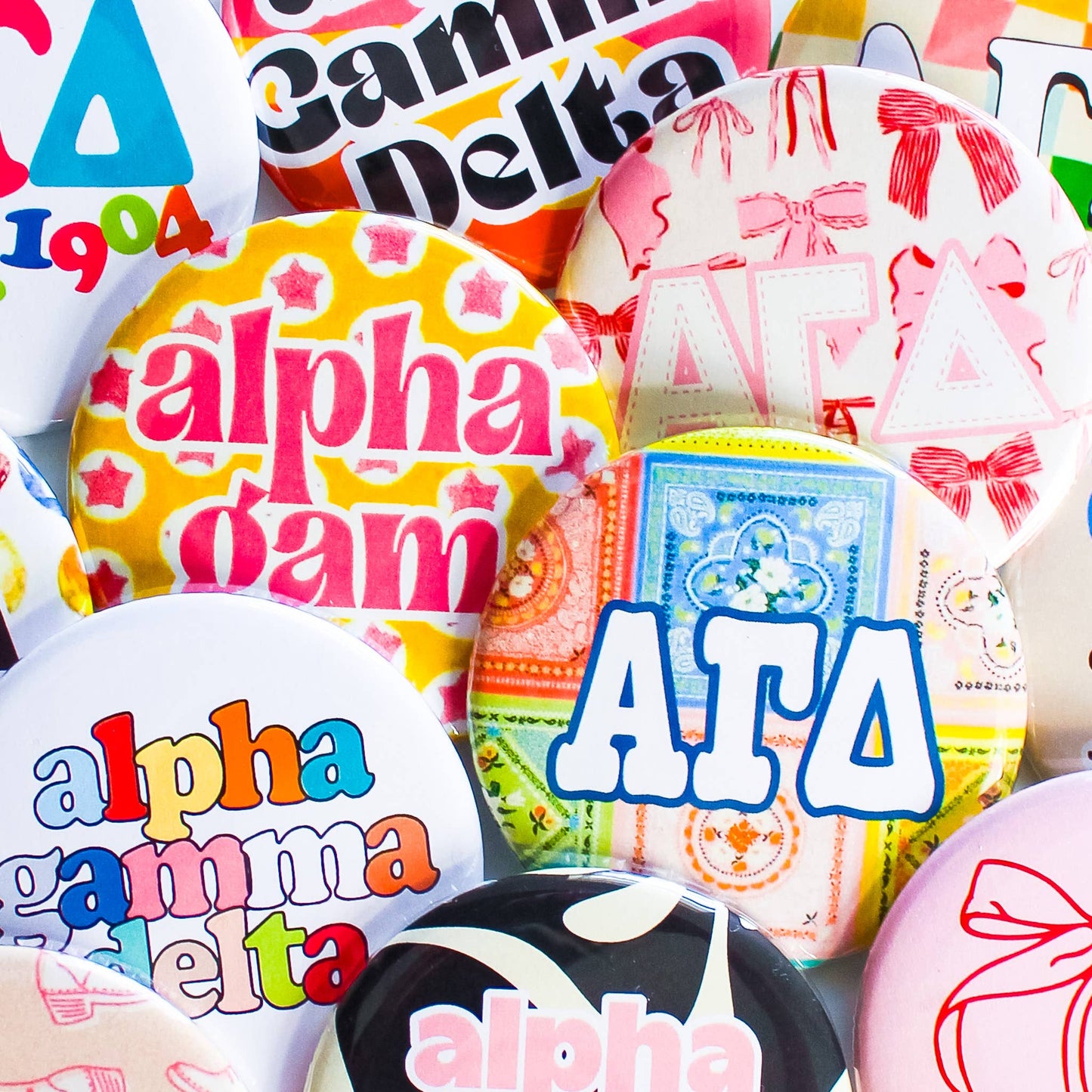 ALPHA PHI Assorted Buttons