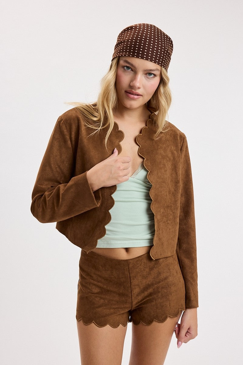 Giddy Up Girl Shorts (Camel)