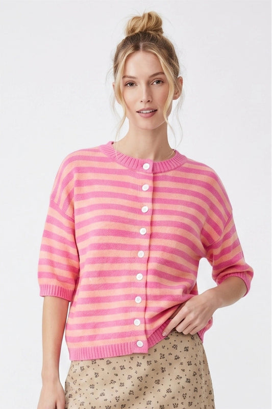 Good Company Cardigan (Punch/Peach)