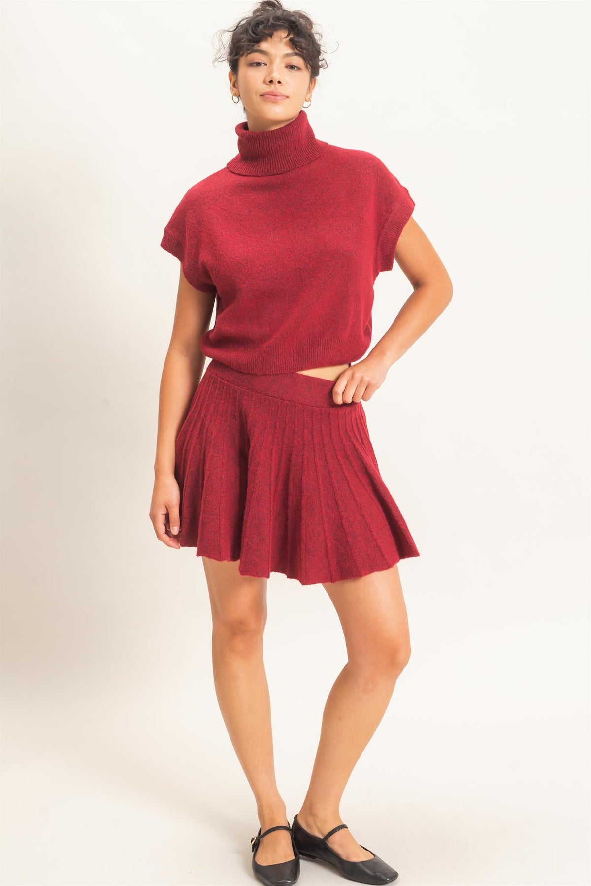 Autumn Stroll Sweater Set (Red)