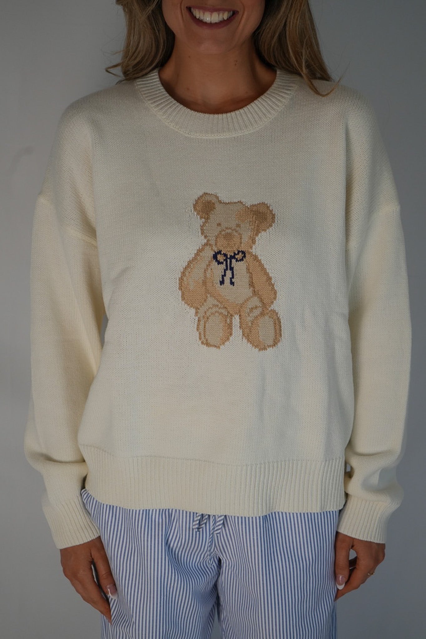 Bramble Bear Sweater (White)