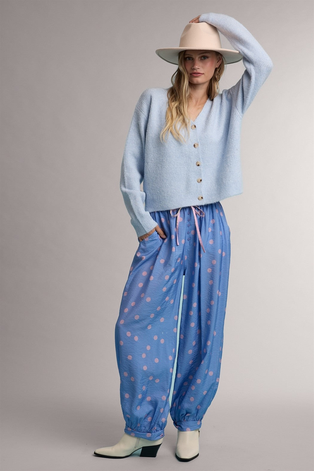Dot Dot Darling Pants (Periwinkle)