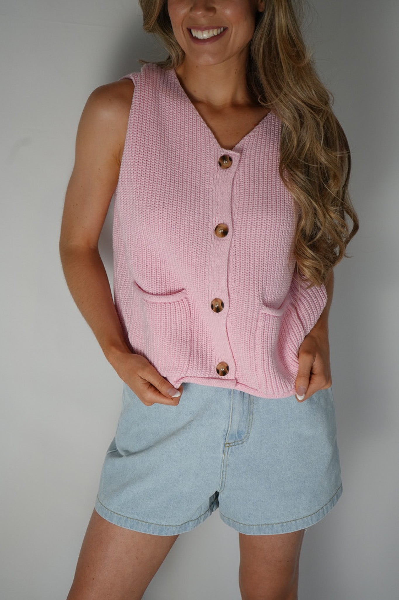 Meadow Mornings Vest (Pink)