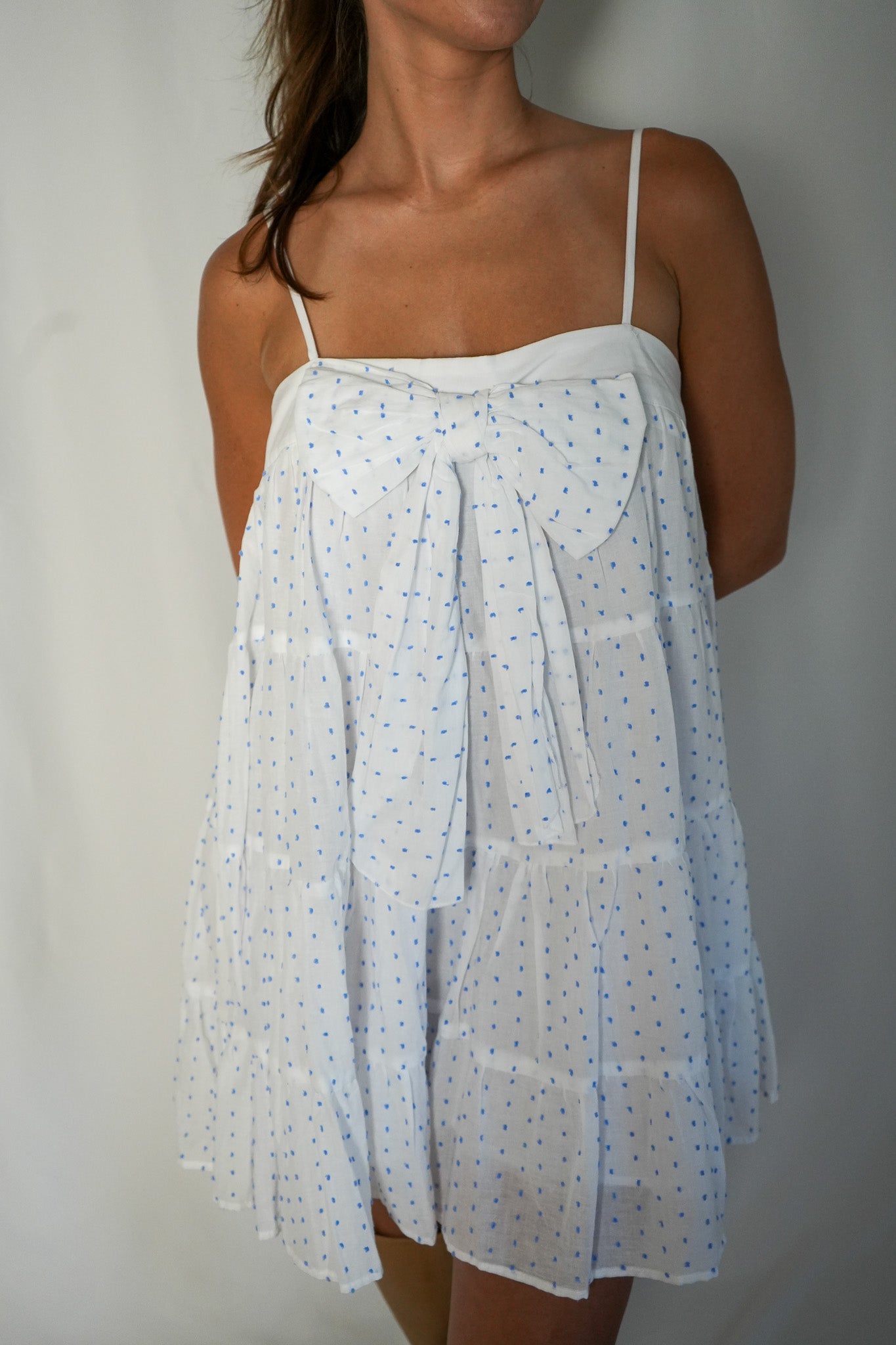 Dotted Daisy Dress (Blue)