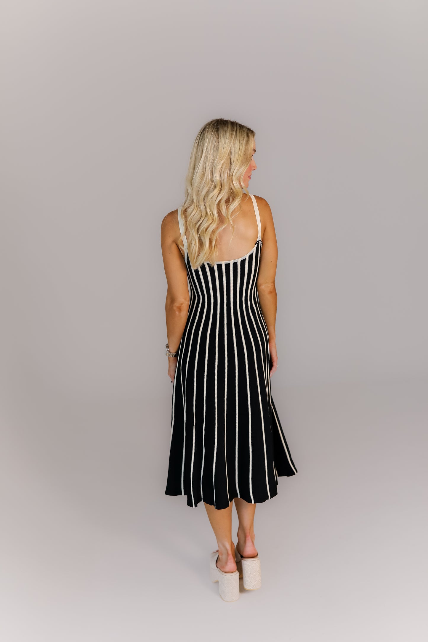 Sideline Stripes Midi Dress