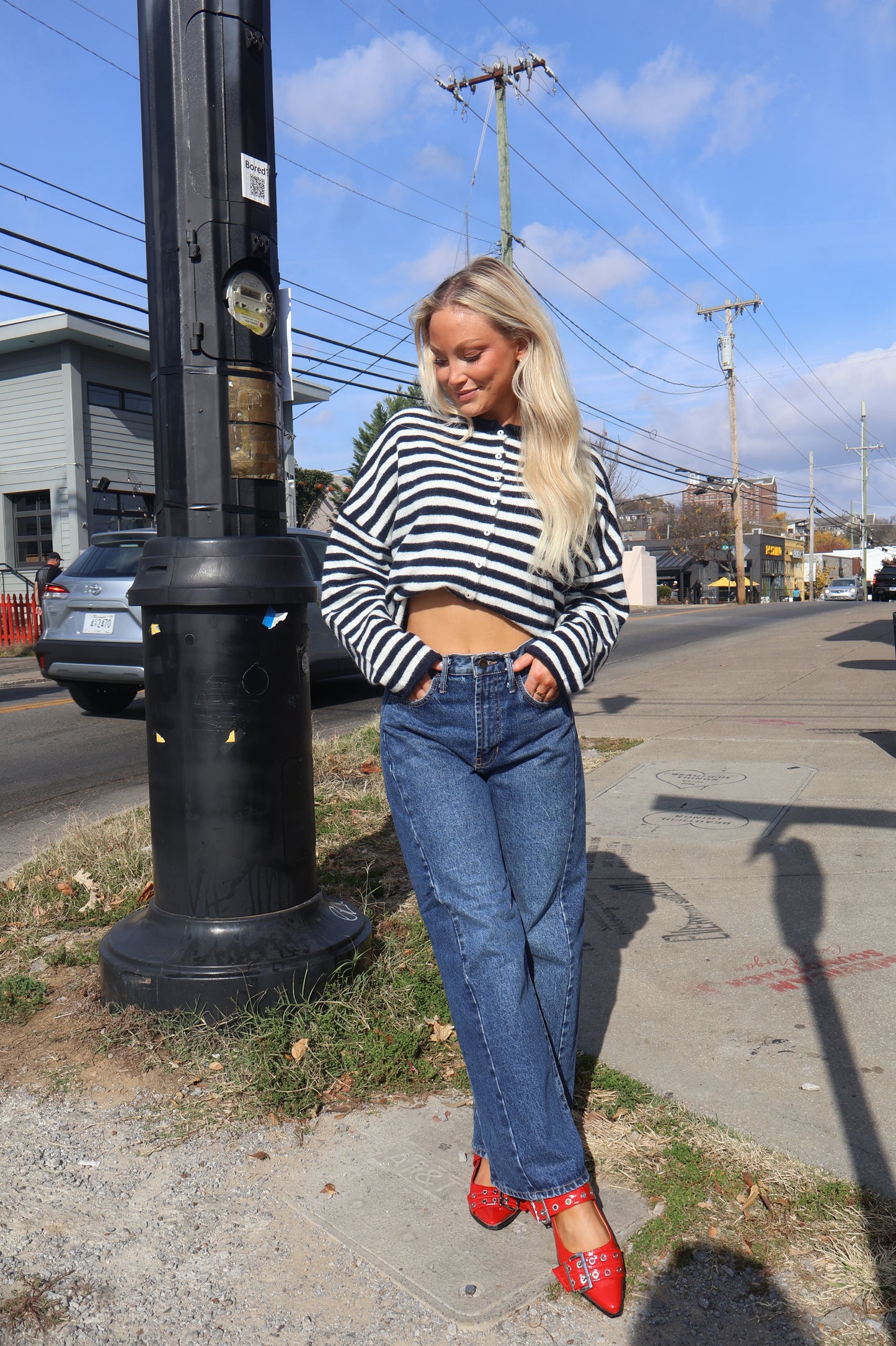 Just Black Denim Barrel Twist Jeans (Dark Denim)