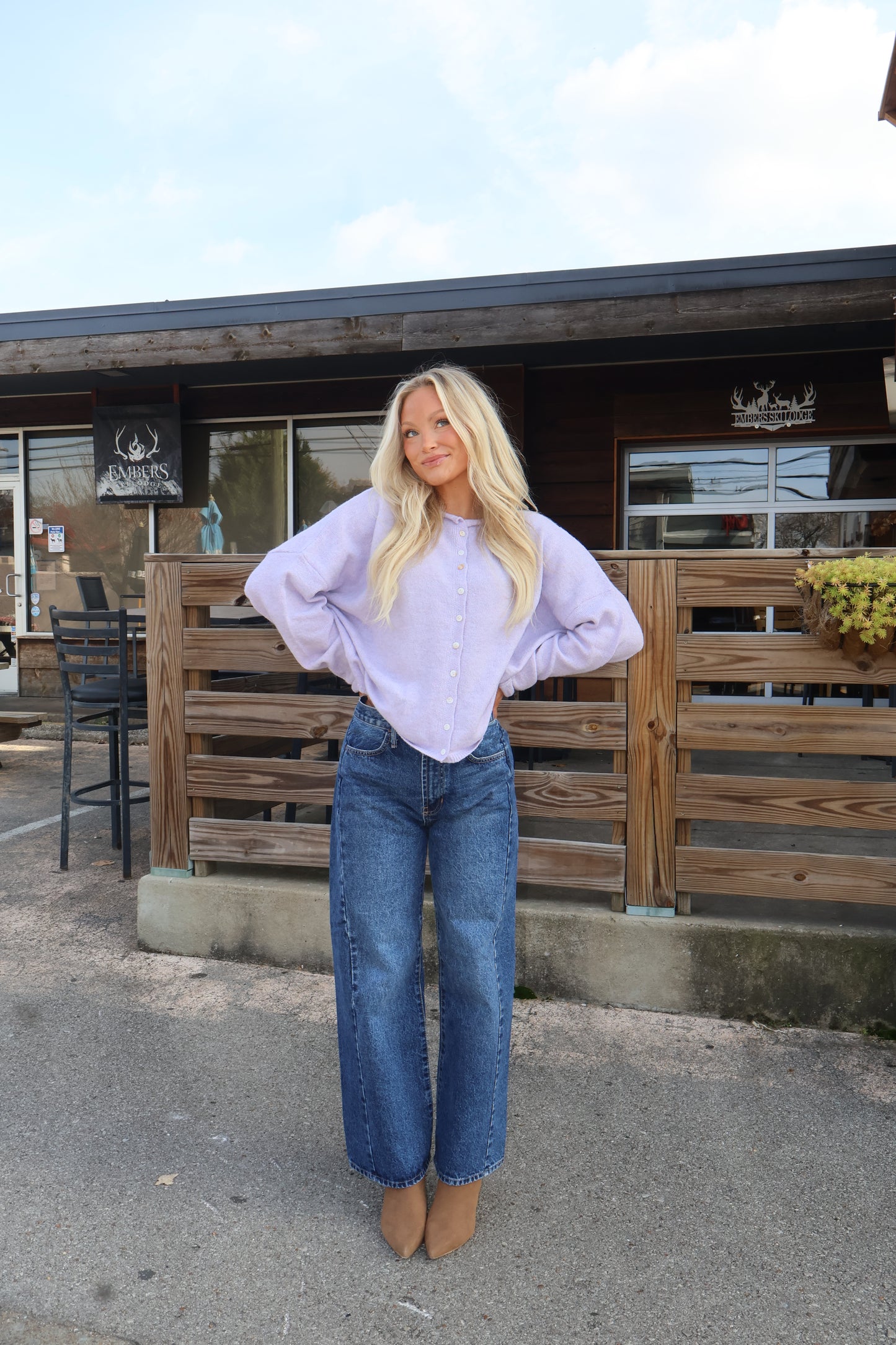 Just Black Denim Barrel Twist Jeans (Dark Denim)