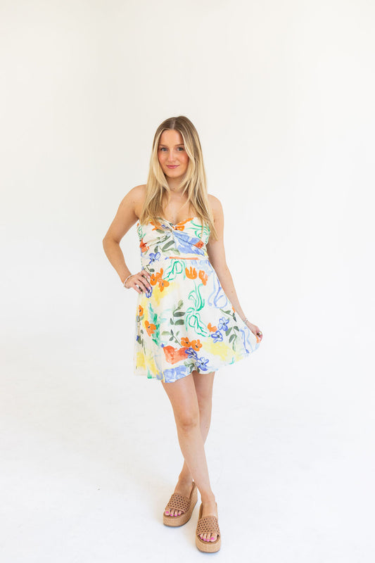 Santorini Stroll Mini Dress